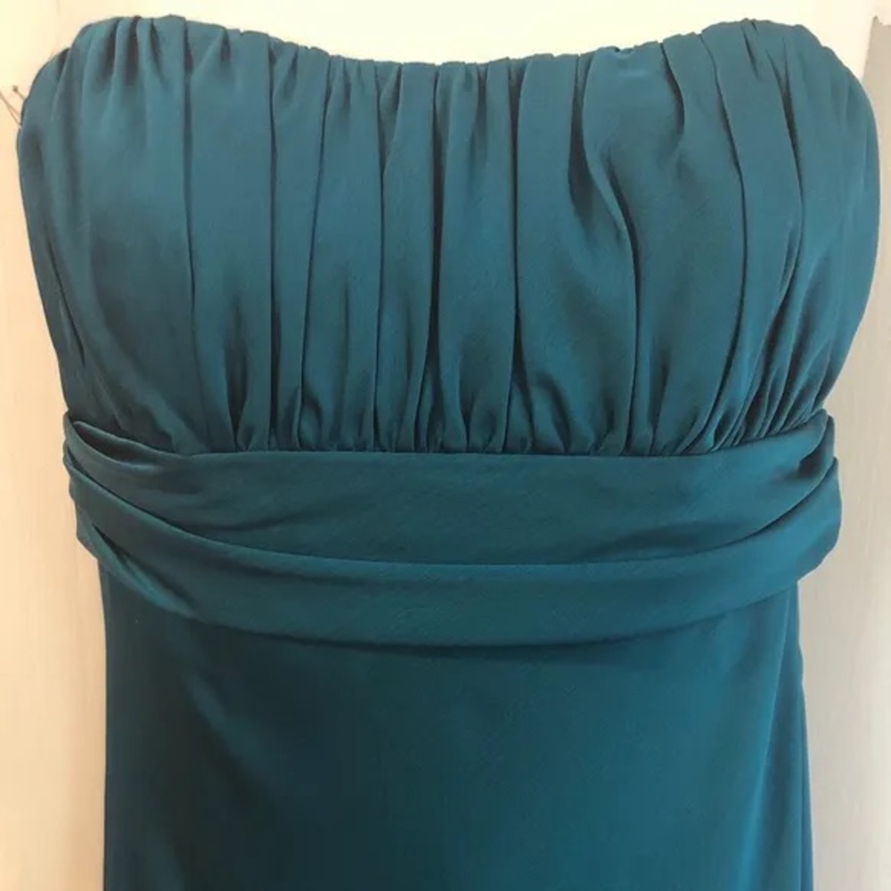 Davids Bridal Bridesmaid Dress #80912W Strapless Satin Regency (Size 30W)